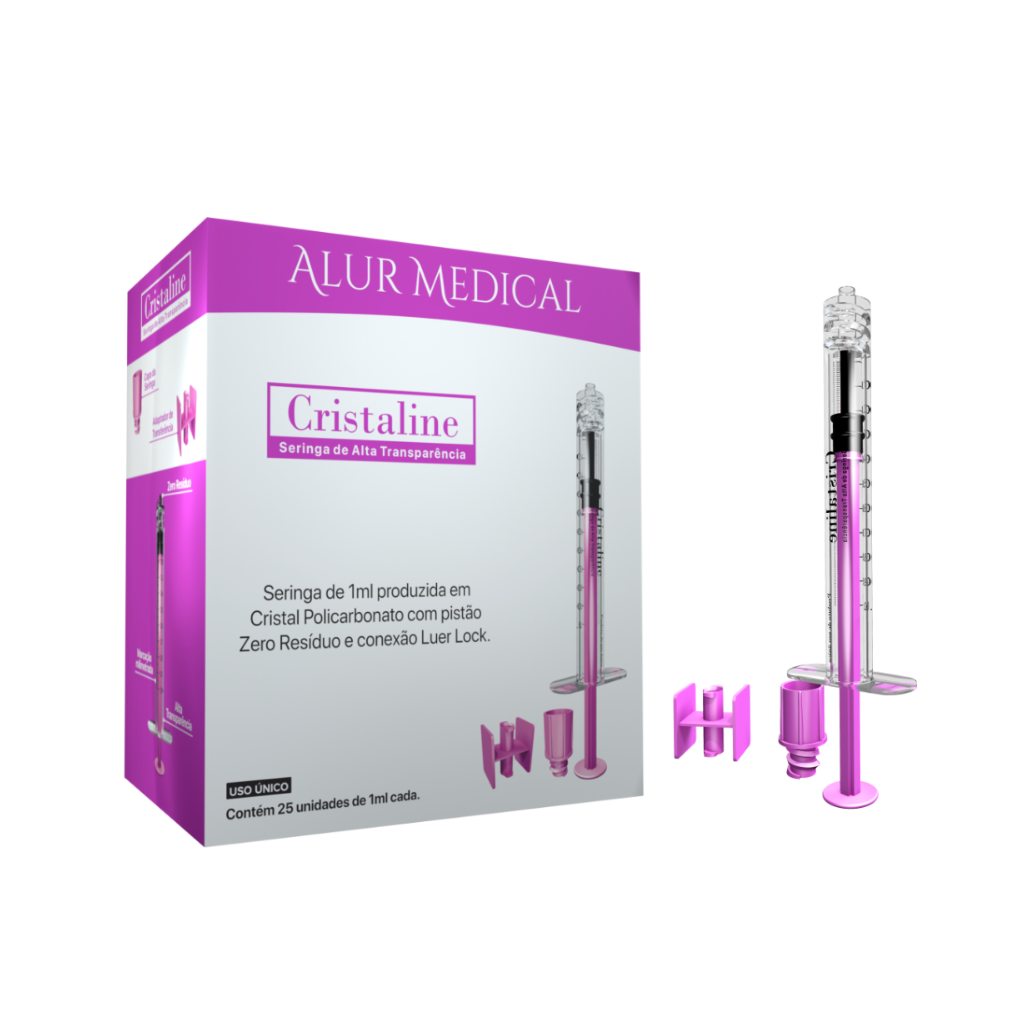 Seringa Cristaline 1ml S/ag Alta Transparência Zero Resíduo