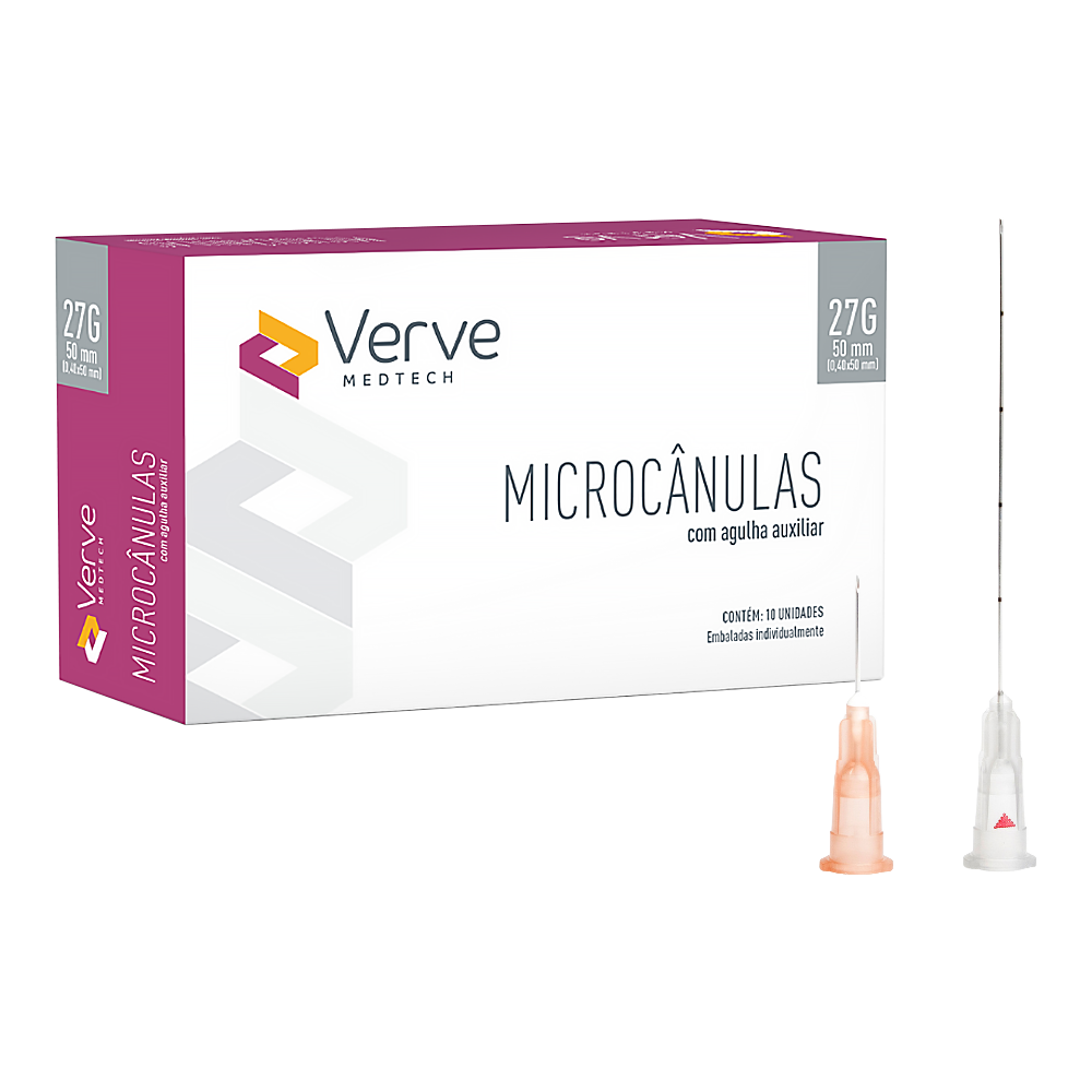Microcânula Verve 27Gx50mm Com Agulha Auxiliar (UN)