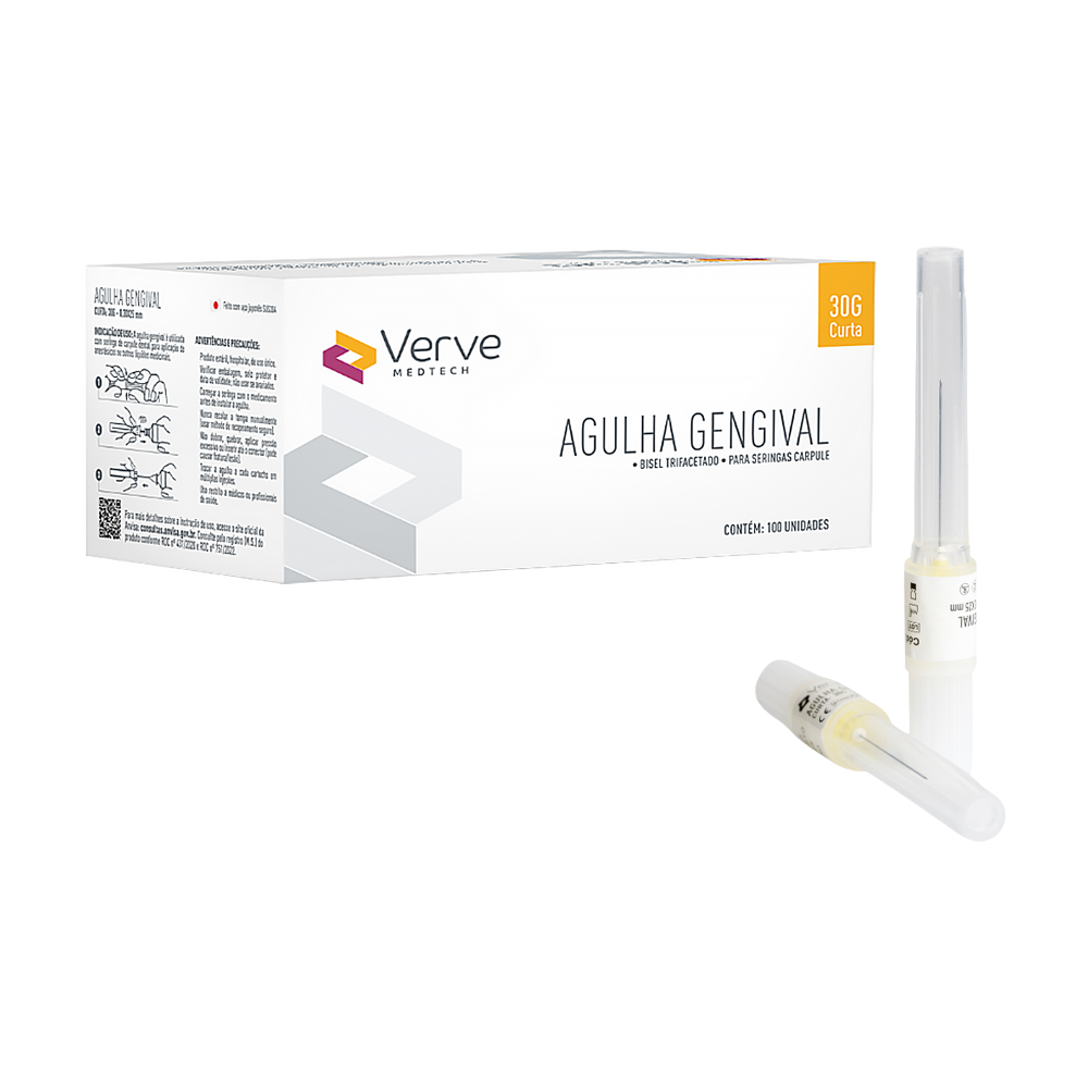 Agulha Gengival Estética 30Gx0,30x25mm (UN)