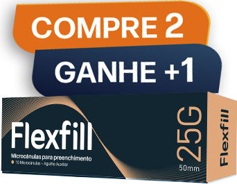 Microcânulas Flexfill 25g x 50mm c/ 10un (KIT) ESPECIAL FECHA MÊS