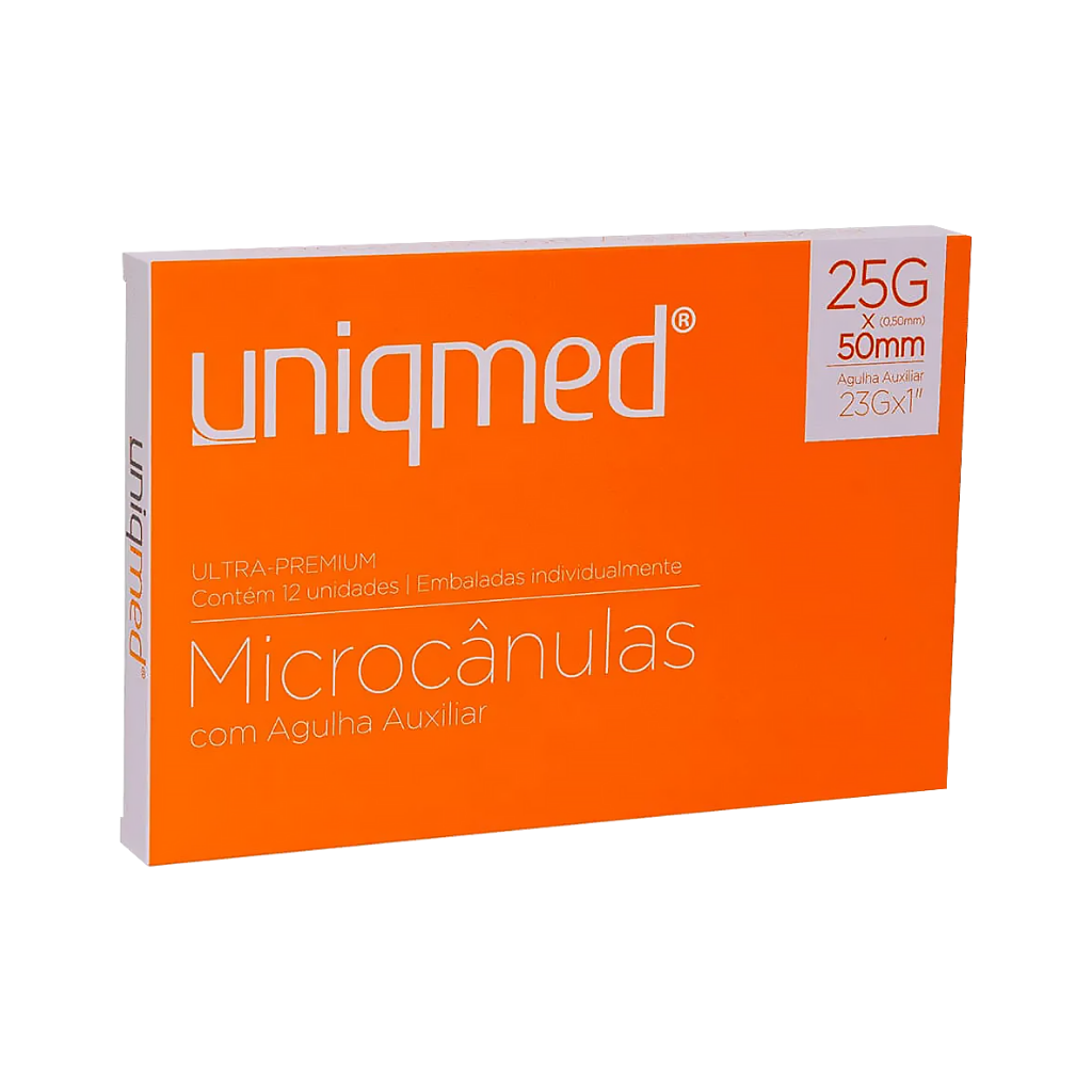 Microcânula Uniqmed 25G x 50MM c/ Agulha 23G | (UNID)