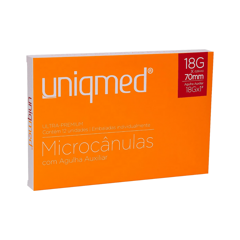 Microcânula Uniqmed 18G x 70MM c/ Agulha 18G | (UNID)