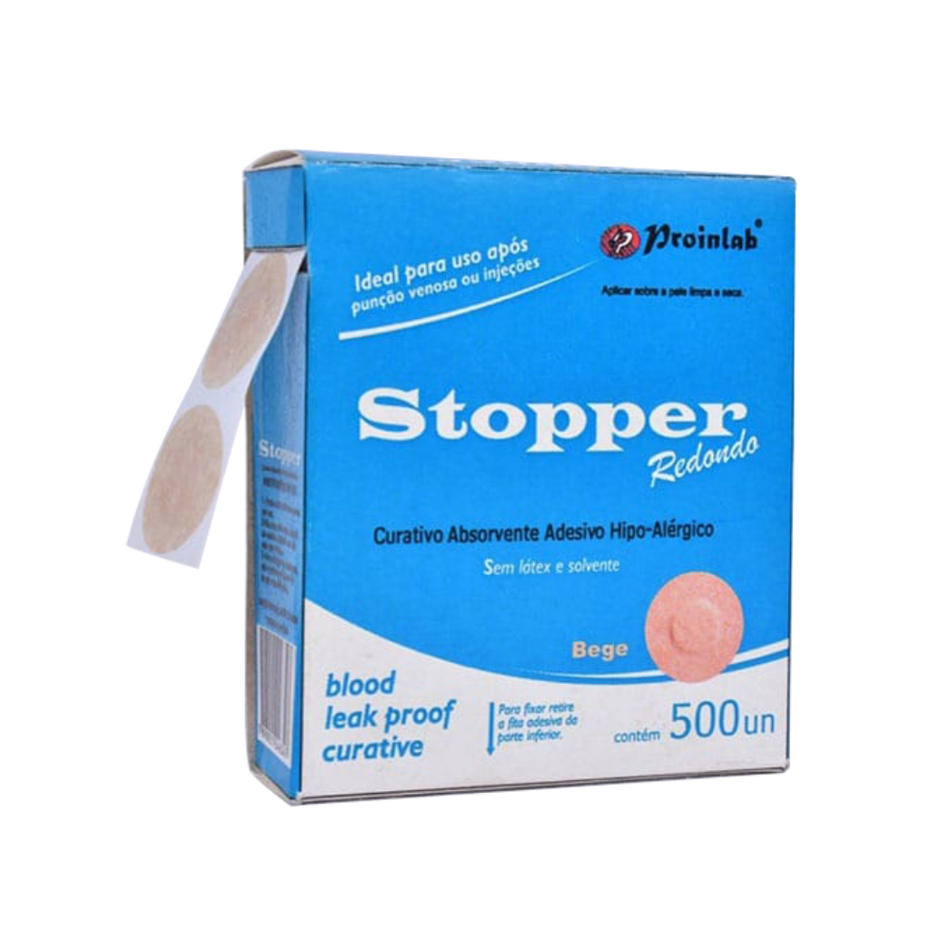 Stopper Slim Redondo Curativo Bege C/500 (CX)