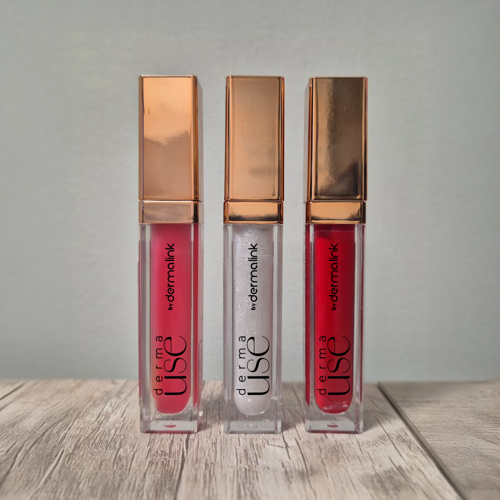 Gloss Lip Glow Derma Use by Dermalink | Rosa, Vermelho ou Gliter (UNID)