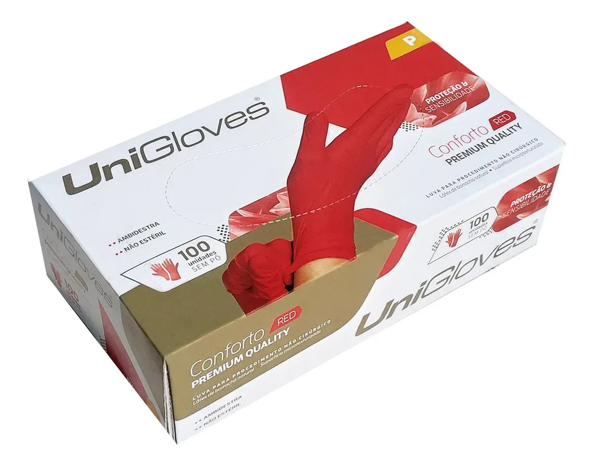 Luva Unigloves Red S/Pó Conforto - P (CX)